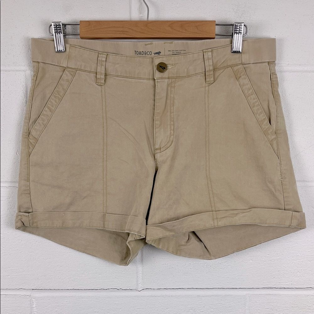 Toad & Co women’s touchstone camp khaki short stretch hiking camping size 10
